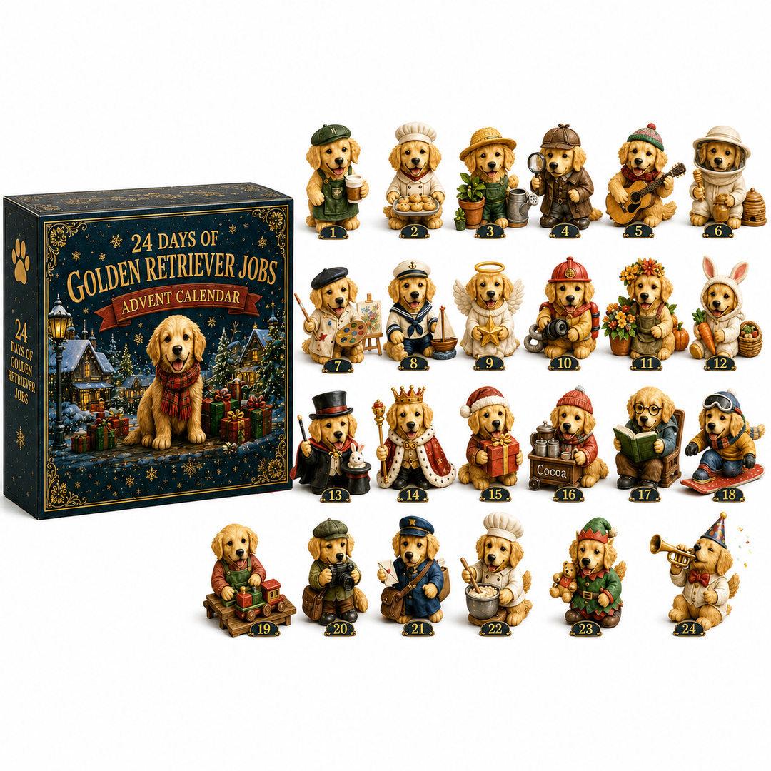 Adventskalender golden retriever 2026 | 24 hondenfiguurtjes