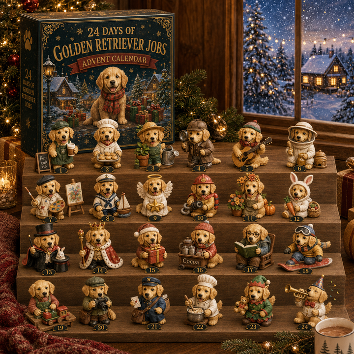 Adventskalender golden retriever 2026 | 24 hondenfiguurtjes