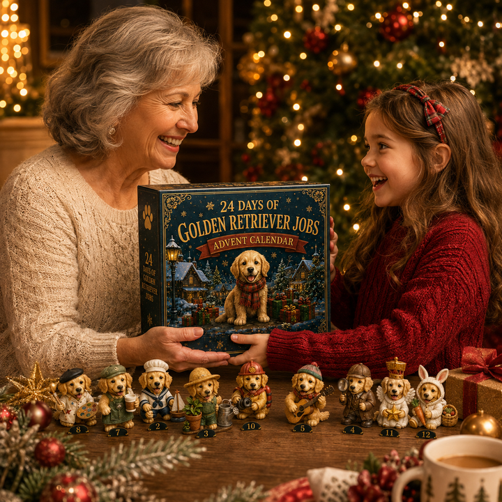 Adventskalender golden retriever 2026 | 24 hondenfiguurtjes