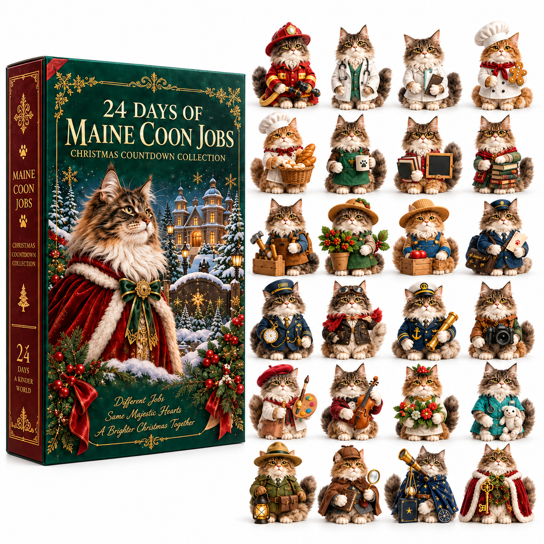 Adventskalender katten 2026 | 24 Maine Coon figuurtjes