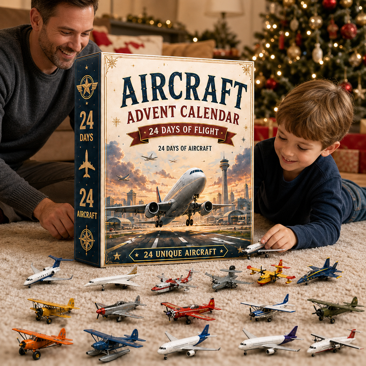 Adventskalender vliegtuigen 2026 | 24 miniatuurvliegtuigen