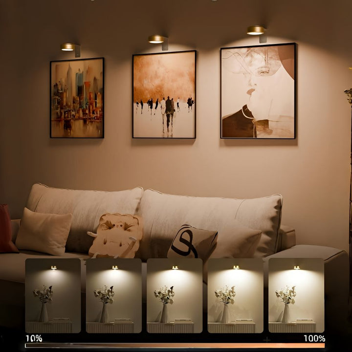 ArtLume | Draadloze LED-spots voor schilderijverlichting oplaadbaar | 2+1 gratis