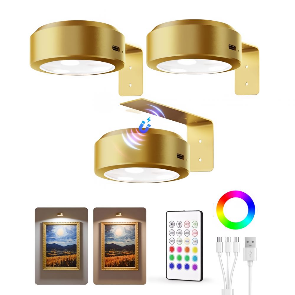 ArtLume | Draadloze LED-spots voor schilderijverlichting oplaadbaar | 2+1 gratis
