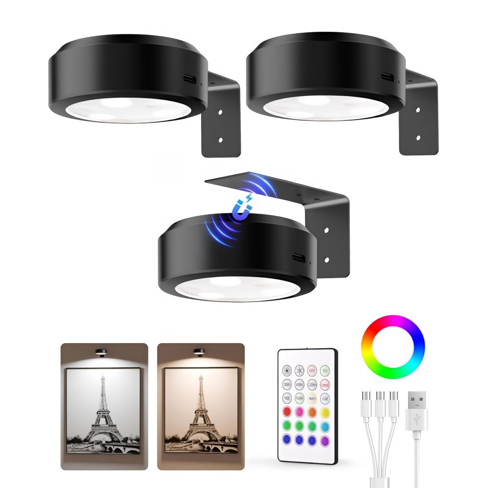ArtLume | Draadloze LED-spots voor schilderijverlichting oplaadbaar | 2+1 gratis