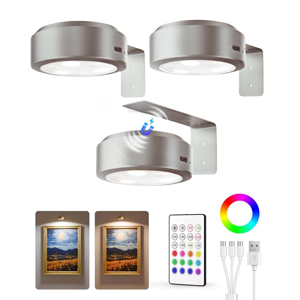 ArtLume | Draadloze LED-spots voor schilderijverlichting oplaadbaar | 2+1 gratis