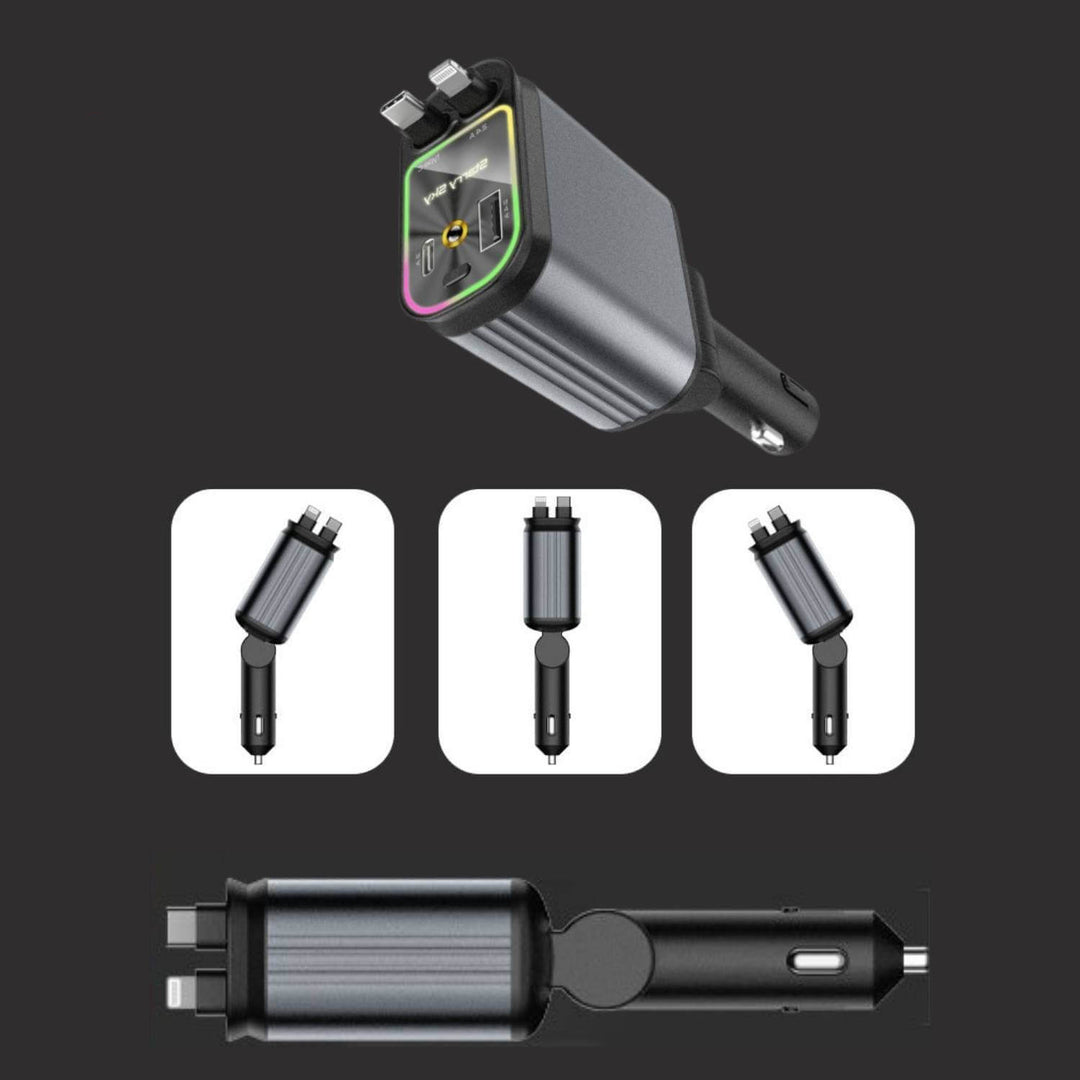 Auto oplader | 120w snellader met rgb sterrenprojector