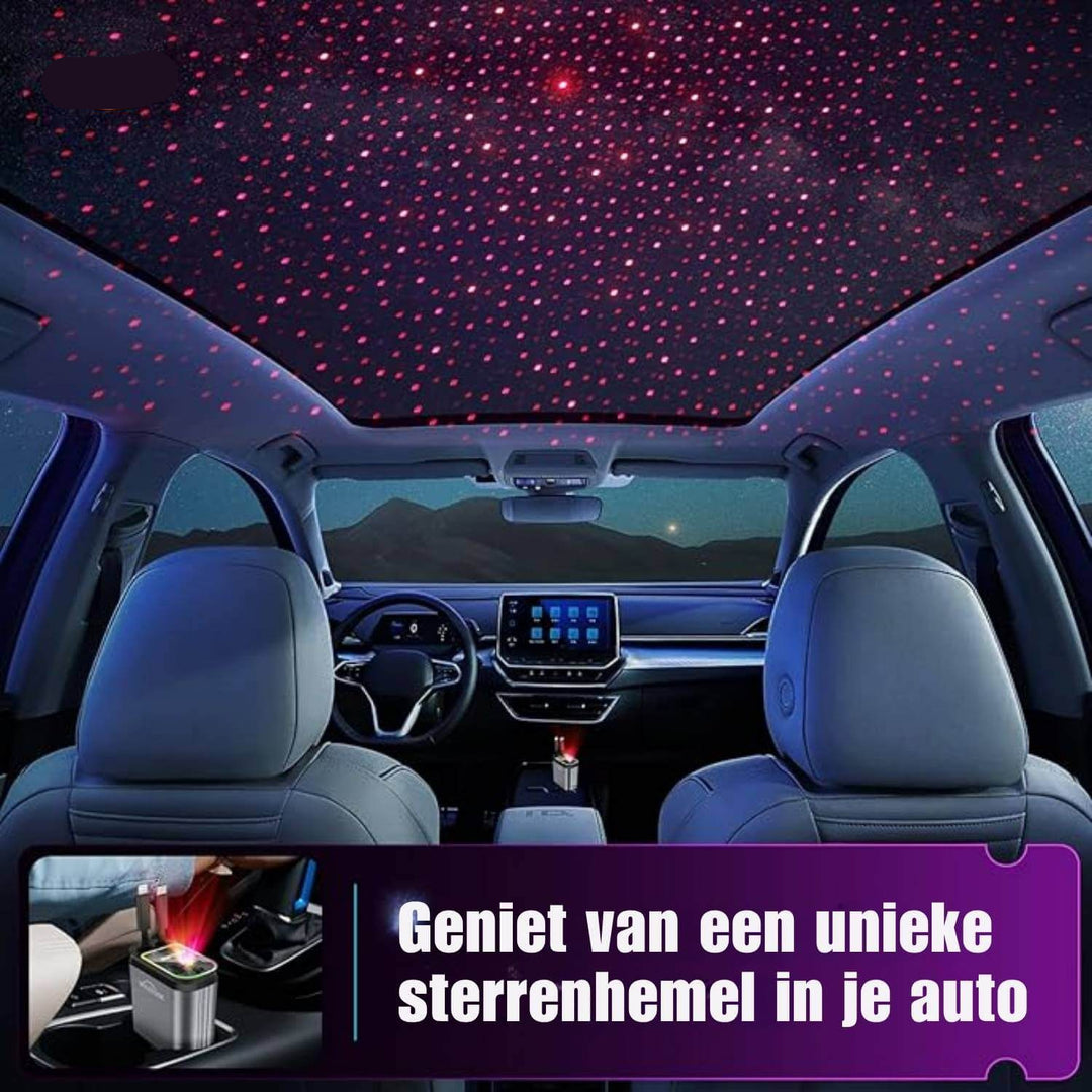 Auto oplader | 120w snellader met rgb sterrenprojector