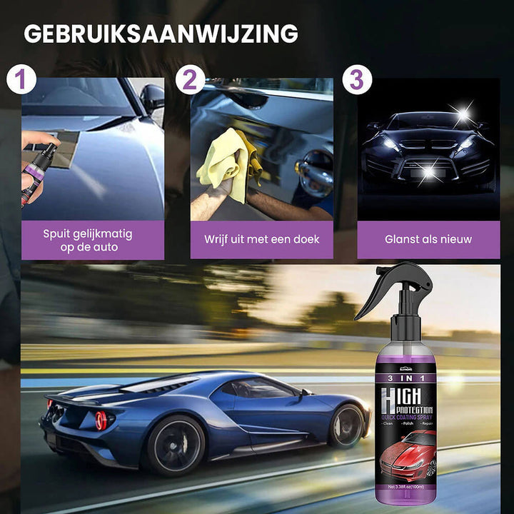 AutoGlanz™ | 3-in-1 Nano Keramische Coating Spray | 1+2 Gratis