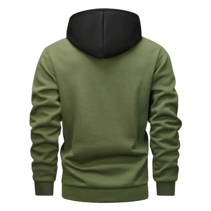 Callan | Heren tweekleurige hoodie met capuchon en trekkoord