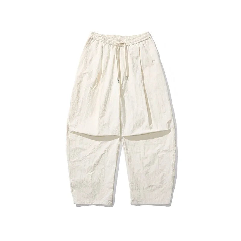 Baggy parachutebroek heren | Wijde broek met elastische tailleband