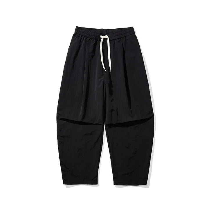 Baggy parachutebroek heren | Wijde broek met elastische tailleband