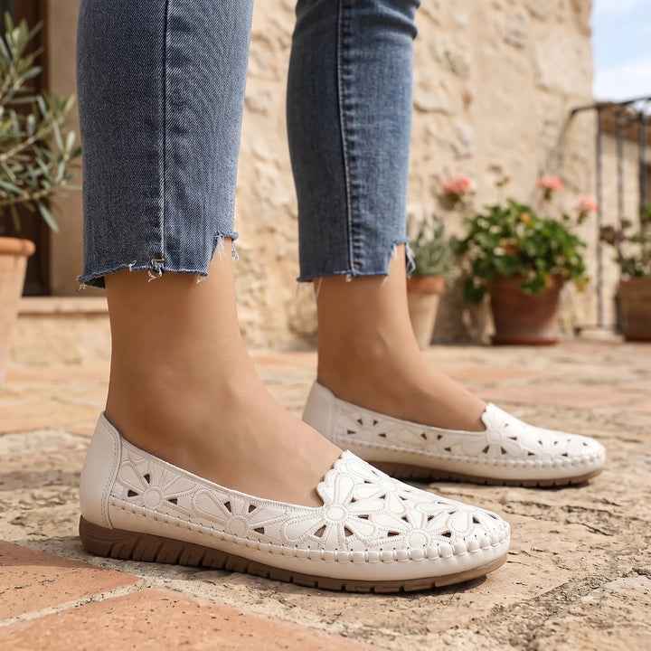Ballerina's dames | Opengewerkte comfortschoenen