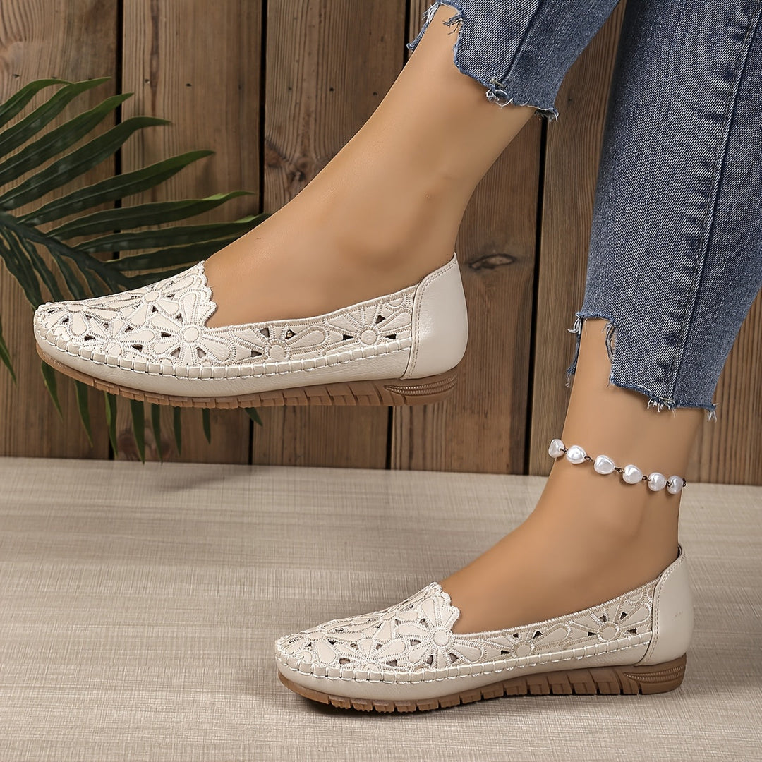 Ballerina's dames | Opengewerkte comfortschoenen