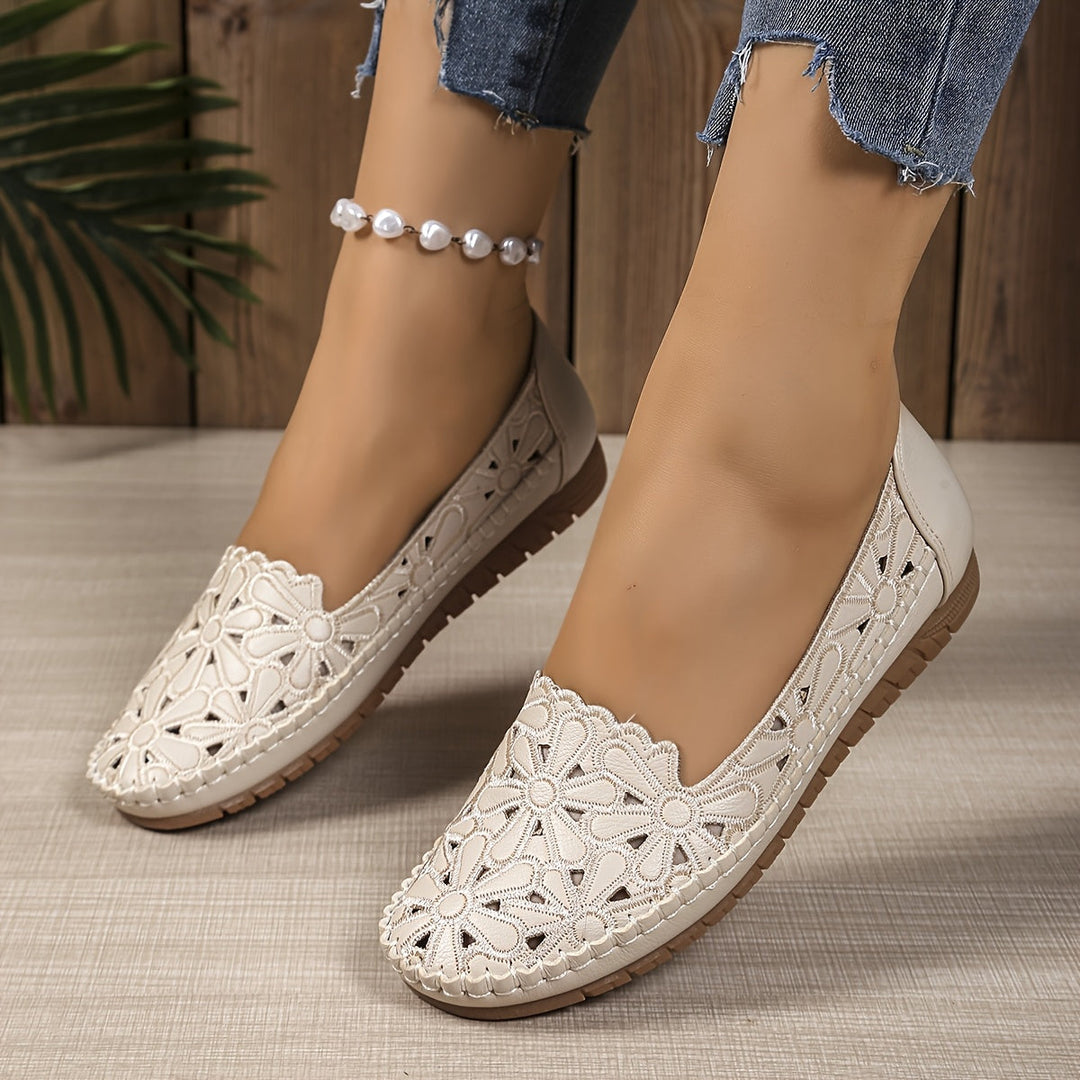 Ballerina's dames | Opengewerkte comfortschoenen