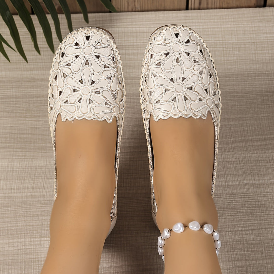 Ballerina's dames | Opengewerkte comfortschoenen