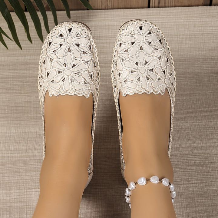 Ballerina's dames | Opengewerkte comfortschoenen