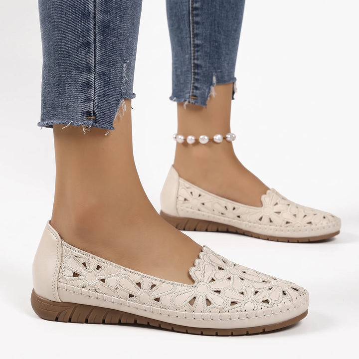 Ballerina's dames | Opengewerkte comfortschoenen