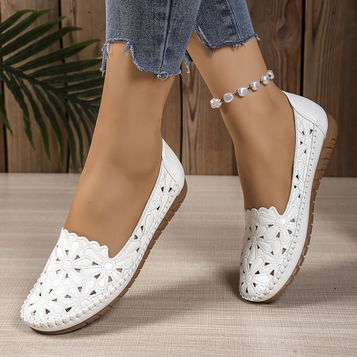 Ballerina's dames | Opengewerkte comfortschoenen