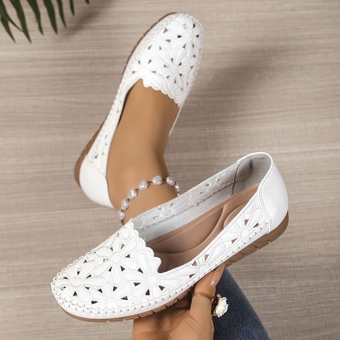Ballerina's dames | Opengewerkte comfortschoenen