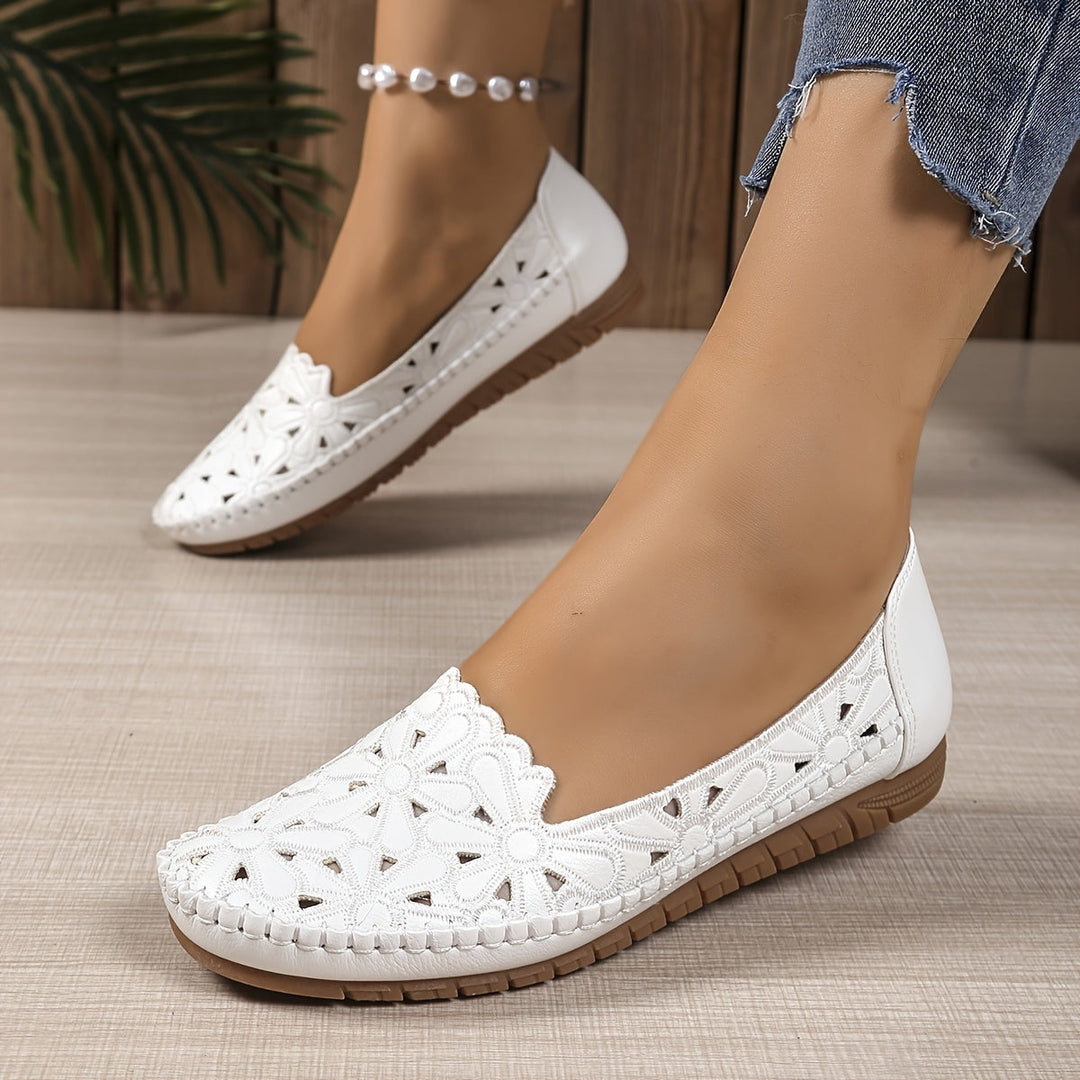 Ballerina's dames | Opengewerkte comfortschoenen