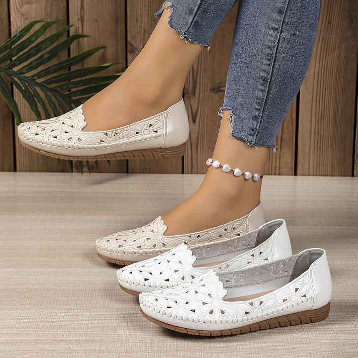 Ballerina's dames | Opengewerkte comfortschoenen