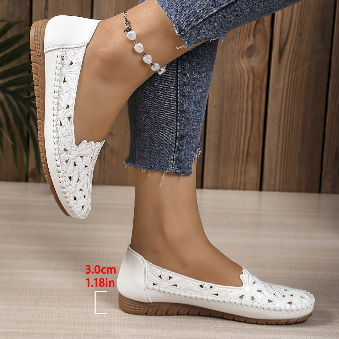 Ballerina's dames | Opengewerkte comfortschoenen