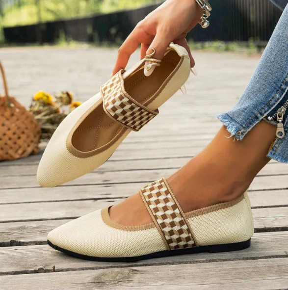 Ballerina’s dames | Puntige flats met banddetail