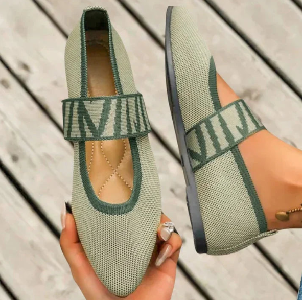Ballerina’s dames | Puntige flats met banddetail
