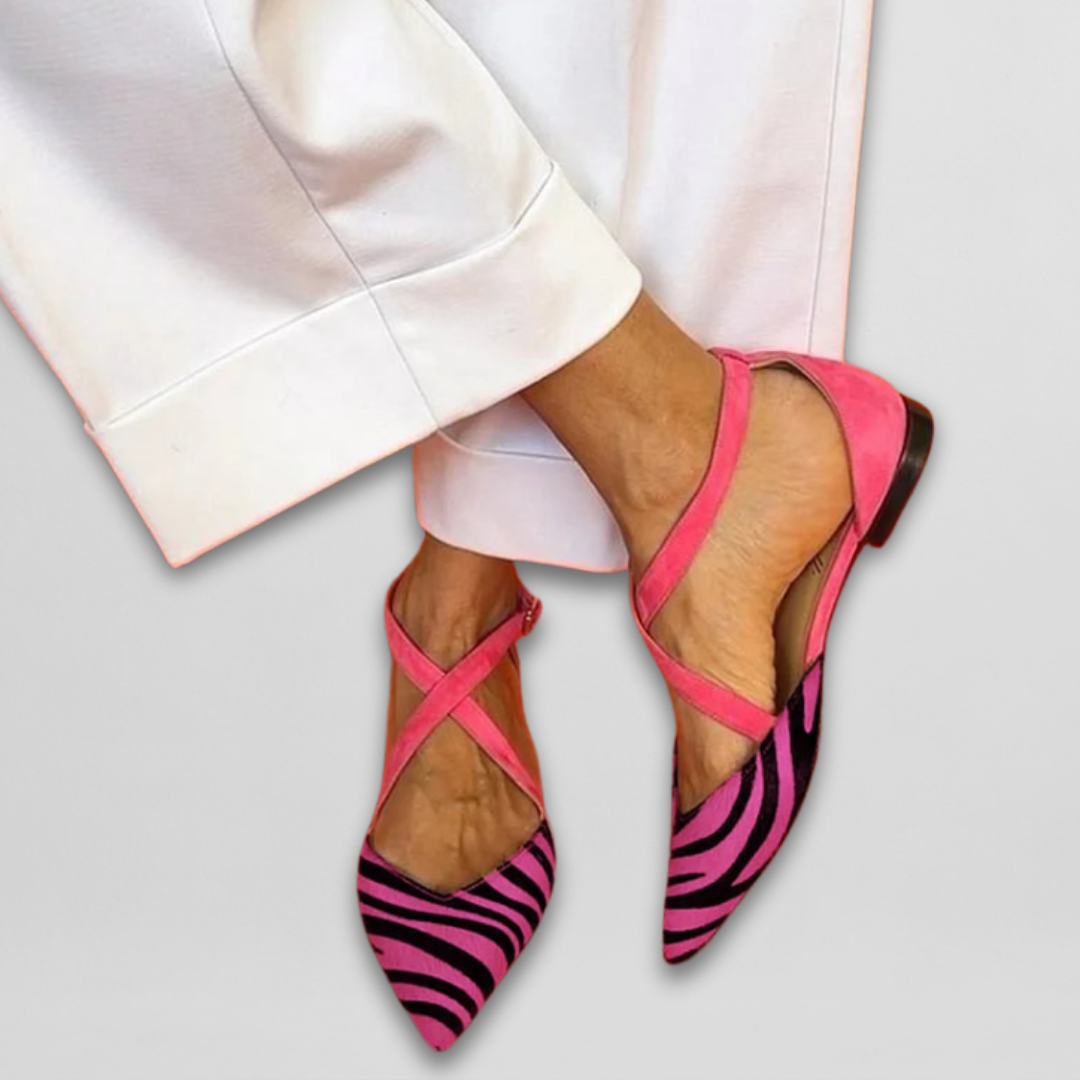 Ballerina's dames | Slingback ballerina's met bandjes en spitse neus