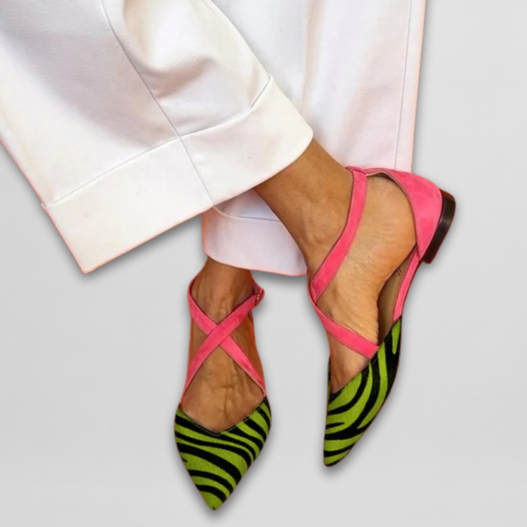 Ballerina's dames | Slingback ballerina's met bandjes en spitse neus