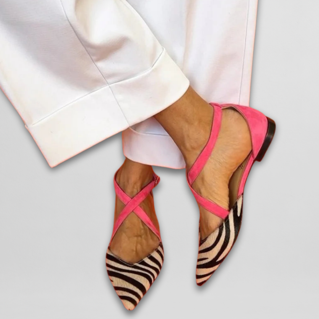 Ballerina's dames | Slingback ballerina's met bandjes en spitse neus