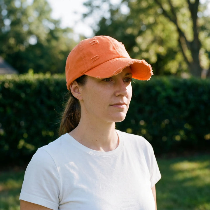 Baseball cap dames | Vintage pet met ripped look