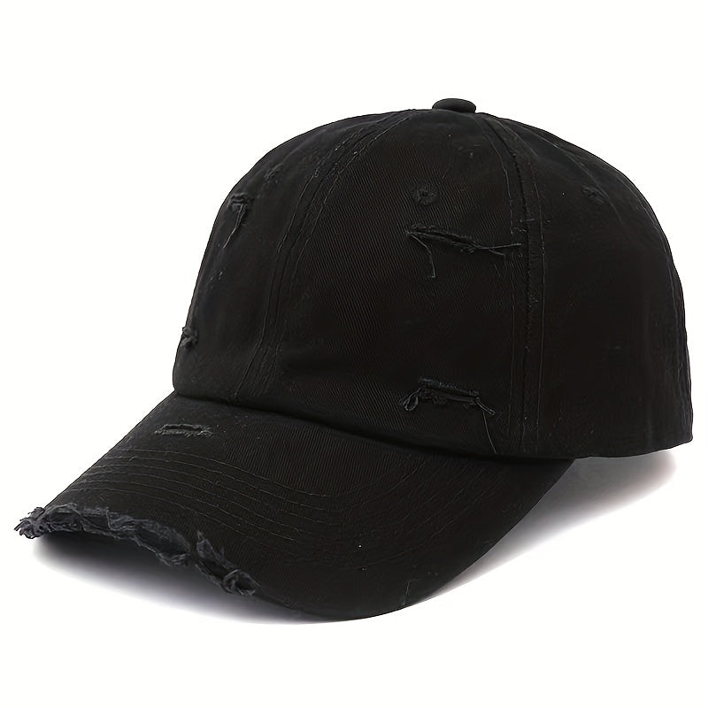 Baseball cap dames | Vintage pet met ripped look