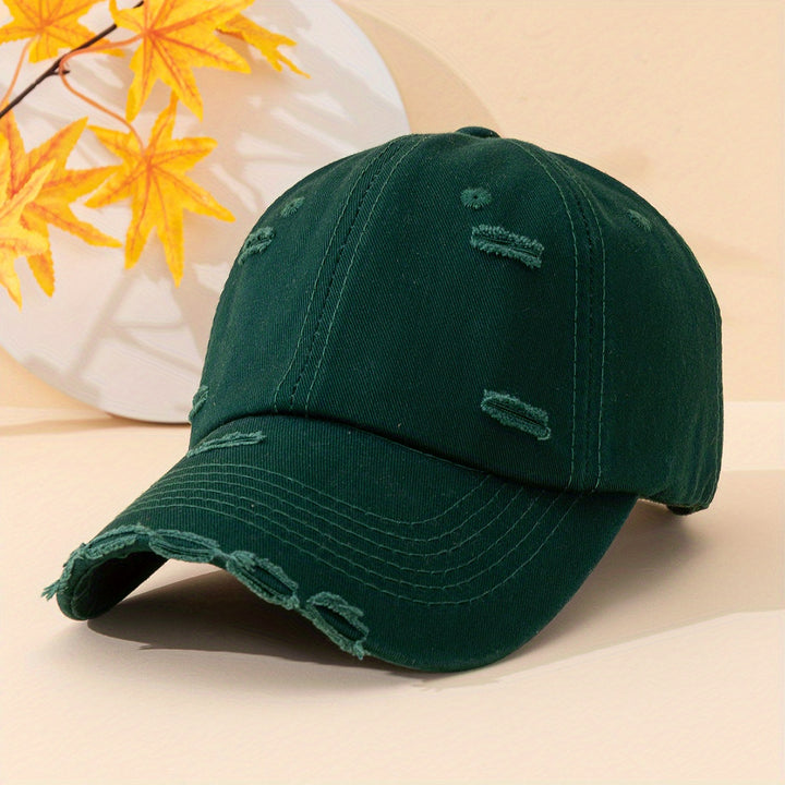 Baseball cap dames | Vintage pet met ripped look