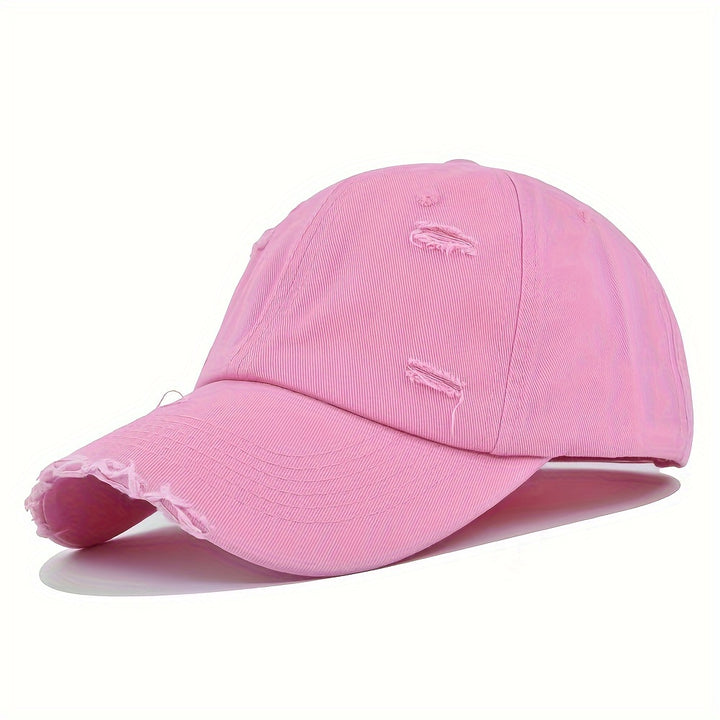 Baseball cap dames | Vintage pet met ripped look