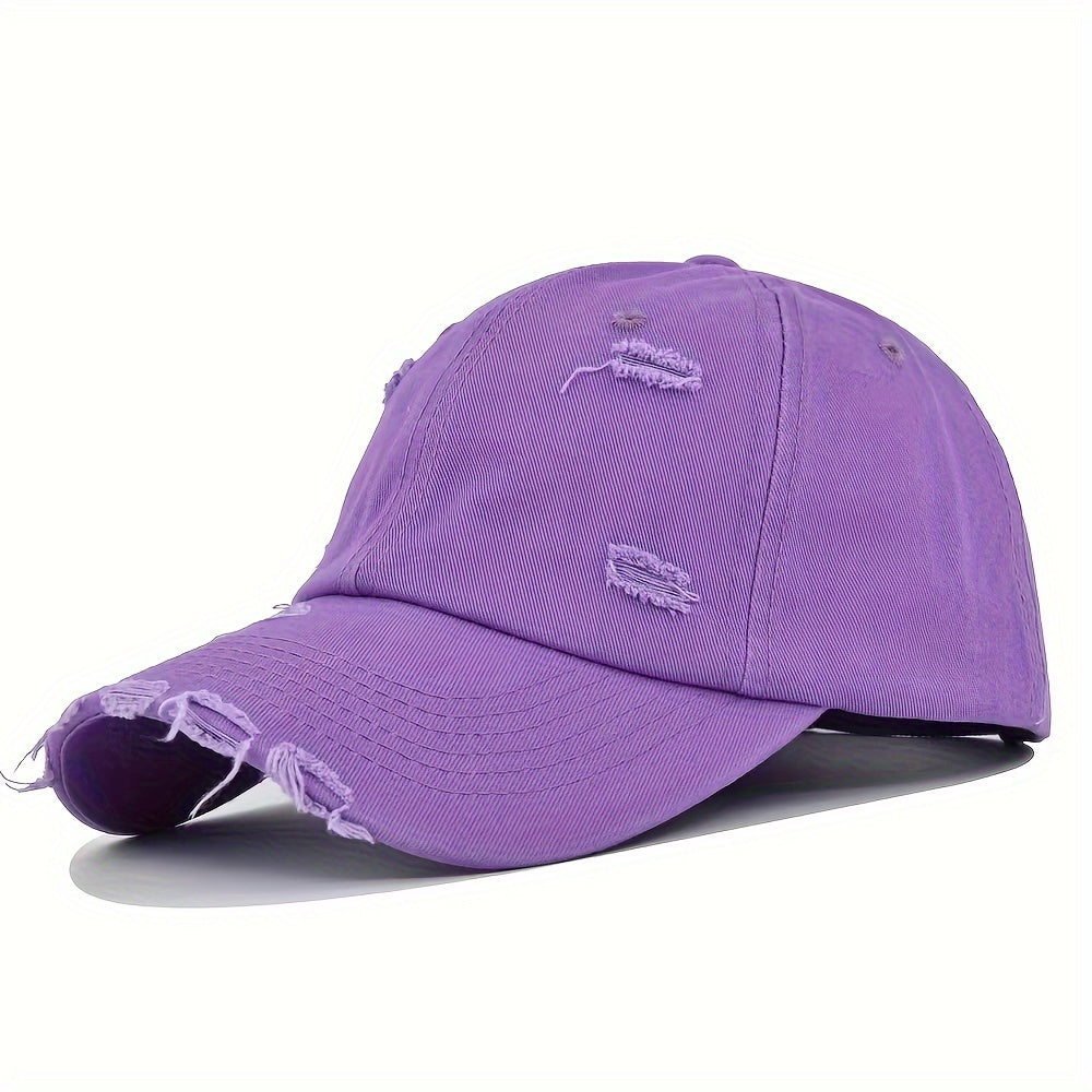 Baseball cap dames | Vintage pet met ripped look
