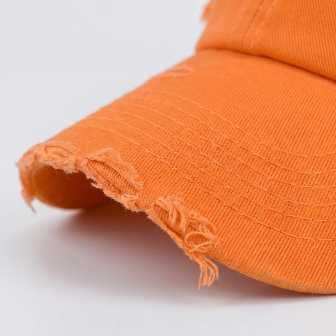 Baseball cap dames | Vintage pet met ripped look