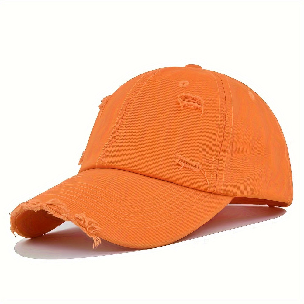 Baseball cap dames | Vintage pet met ripped look