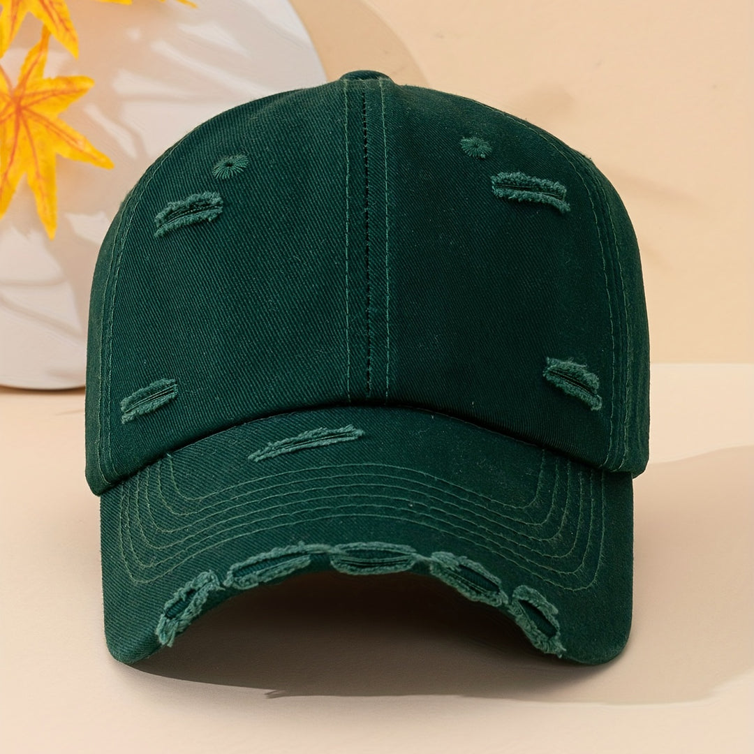 Baseball cap dames | Vintage pet met ripped look