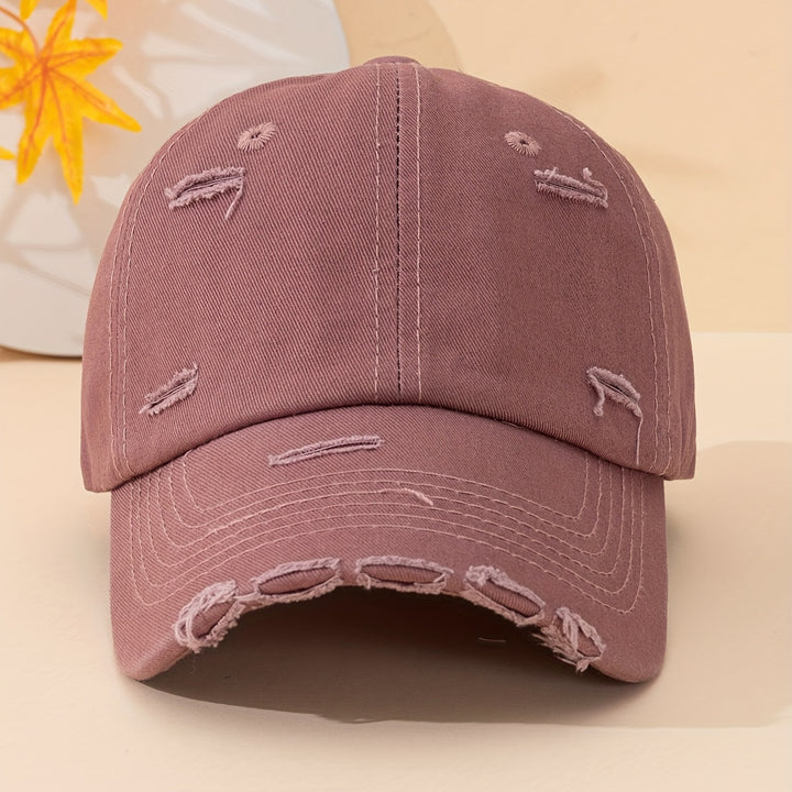 Baseball cap dames | Vintage pet met ripped look