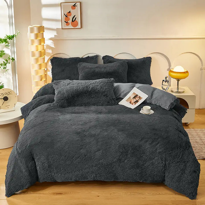 Beddengoed set | Fluffy fleece 5-delig met kussenslopen