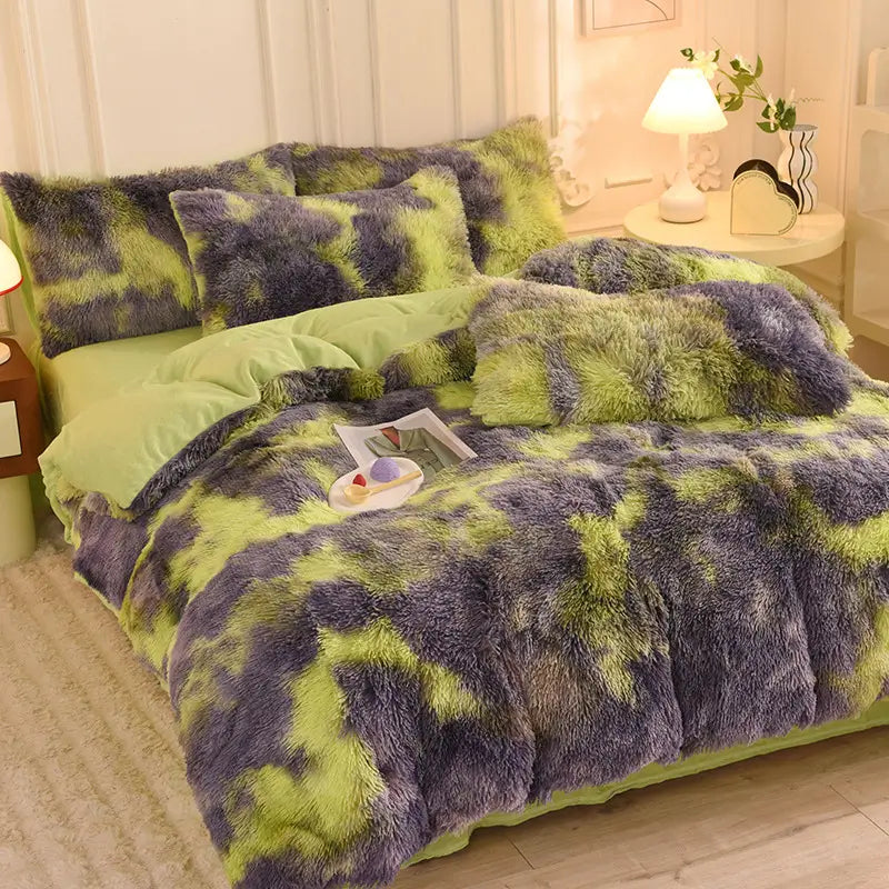 Beddengoed set | Fluffy fleece 5-delig met kussenslopen