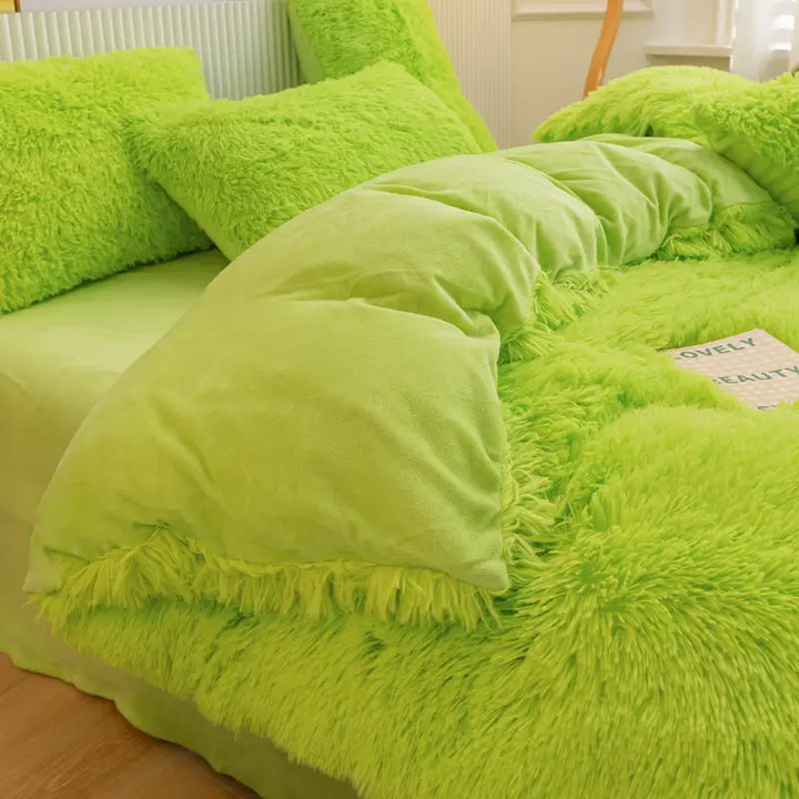 Beddengoed set | Fluffy fleece 5-delig met kussenslopen