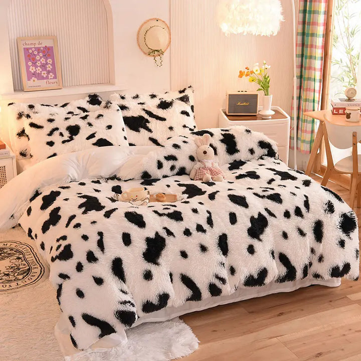 Beddengoed set | Fluffy fleece 5-delig met kussenslopen