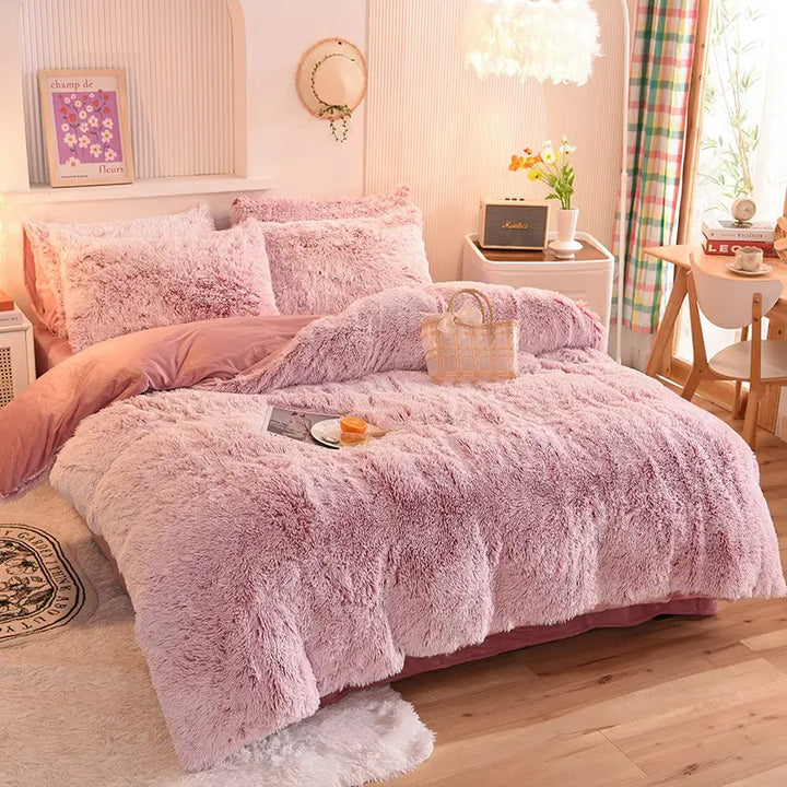 Beddengoed set | Fluffy fleece 5-delig met kussenslopen
