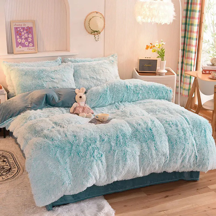 Beddengoed set | Fluffy fleece 5-delig met kussenslopen