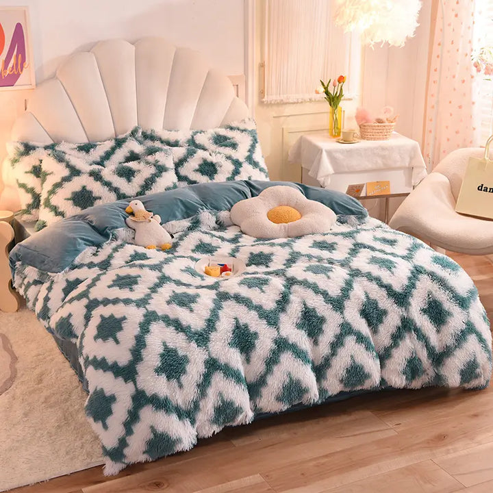 Beddengoed set | Fluffy fleece 5-delig met kussenslopen