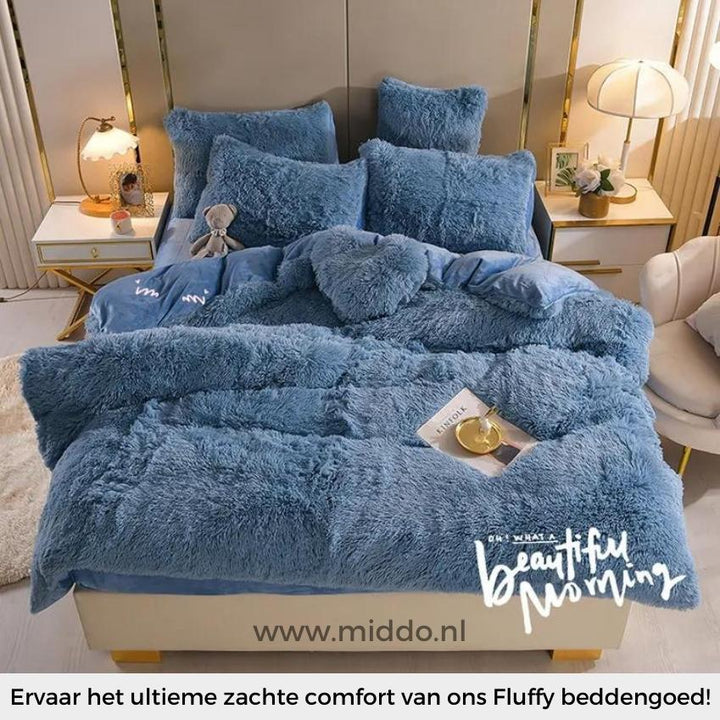 Beddengoed set | Fluffy fleece 5-delig met kussenslopen