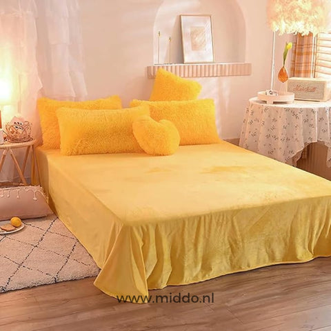 Beddengoed set | Fluffy fleece 5-delig met kussenslopen