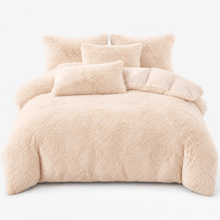 Beddengoed set | Fluffy fleece 5-delig met kussenslopen
